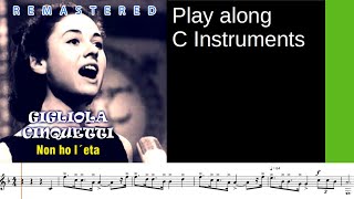 Non Ho L'età (Gigliola Cinquetti, 1964), C-Instrument Play along