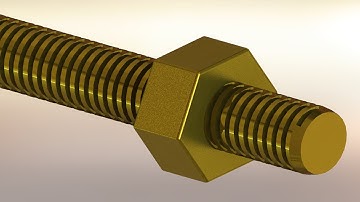 SolidWorks A Tutorial #119: Bolt & Nut screw/thread mating assembly