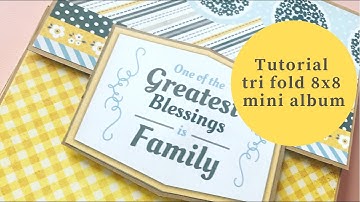 Mini album tutorial 8x8 memory album Authentique paper