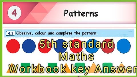 Class- 5, Patterns, Maths workbook answers term1