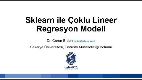 Python Sklearn ile Çoklu Regresyon Modeli