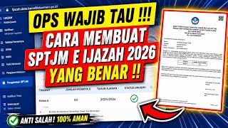 CARA MEMBUAT SPTJM DI E IJAZAH | MUDAH - TERBARU EIJAZAH SD DAN E IJAZAH SMP