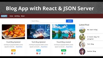 Create a Full Blogging Application using React and JSON Fake Server