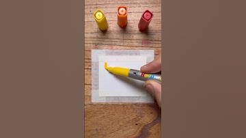 How to Make a Gradient with Warm Colors! ✍️ Do You Love Acrylic Markers?! 🤔 #art #hack #tutorial