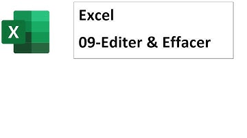 Excel 09 : Editer le contenu d