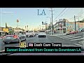 Driving on Sunset Blvd from Ocean to Downtown Los Angeles October 30, 2020 4K Dash Cam Tours