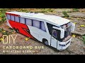 How to make #DIY #Cardboard Scania #bus | handmade | easy | with rubber tyres | #miniature #bus