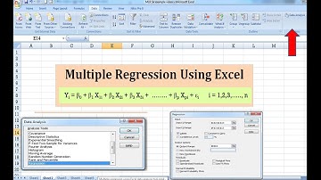 Multiple regression using Excel data analysis tool