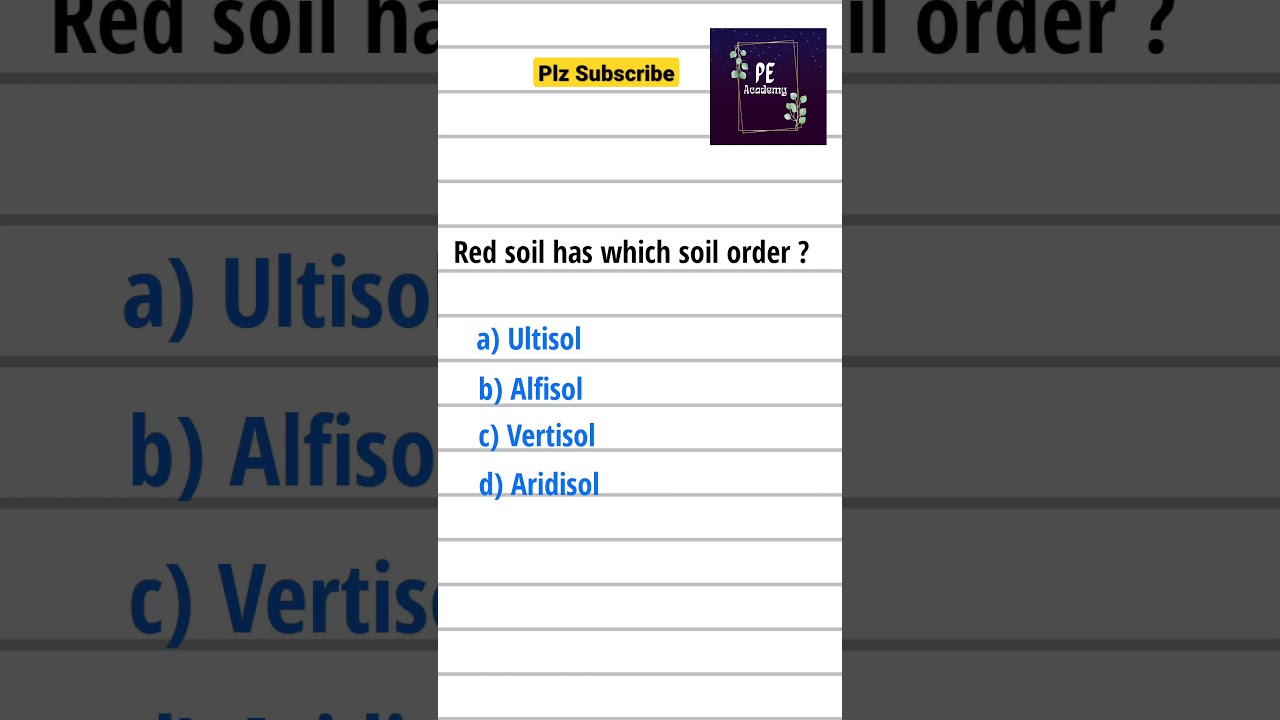 Soil science questions