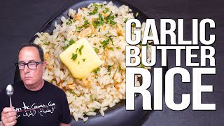 GARLIC BUTTER RICE (YOU'll NEVER WANT REGULAR RICE AGAIN!) | SAM THE COOKING GUY