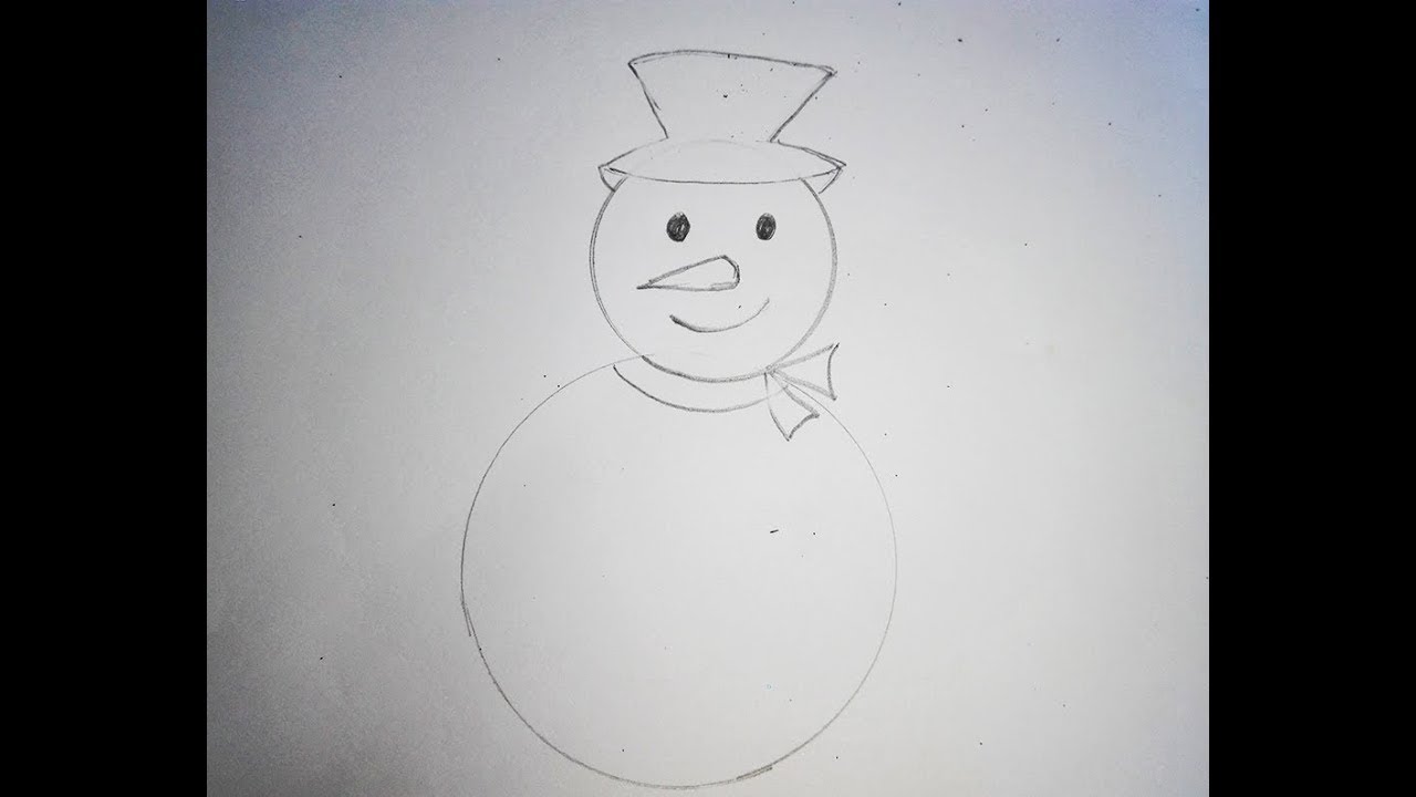 طريقة رسم رجل الثلج بالصور رسم العين