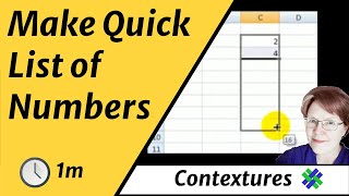 Create a List of Numbers in Excel