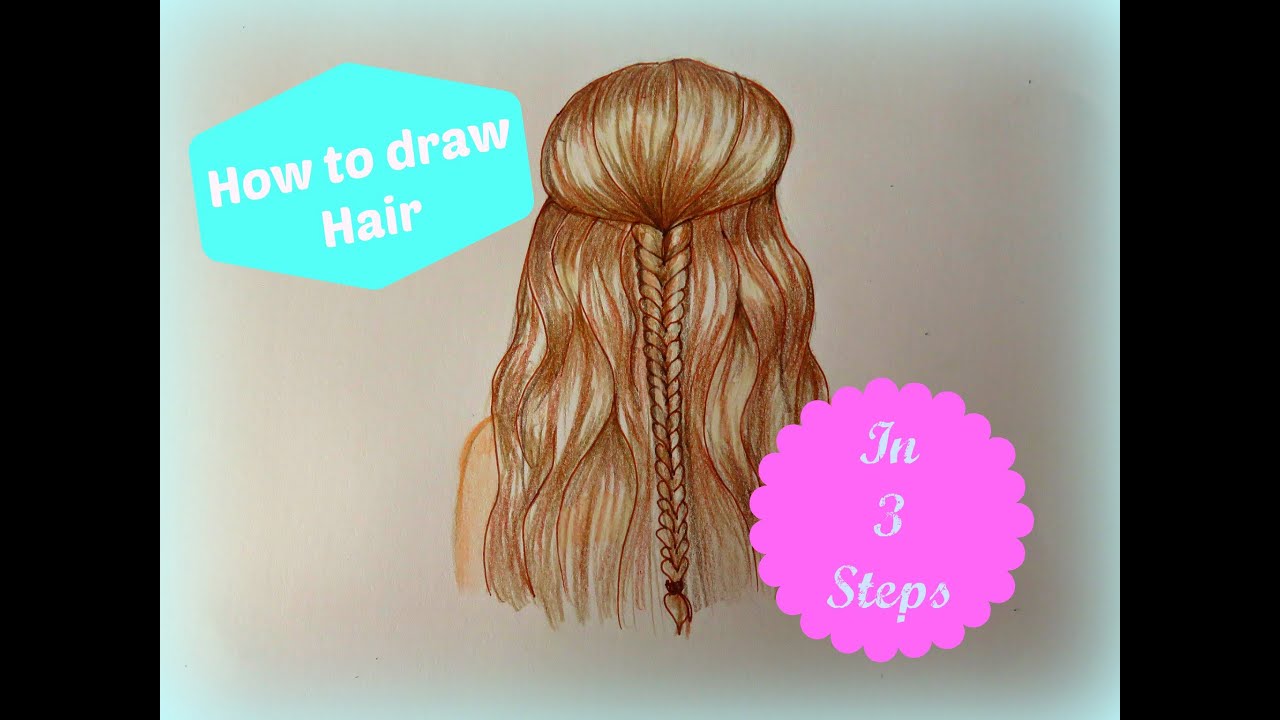 How to draw hair (in 3 steps) |Drawicorn - YouTube
