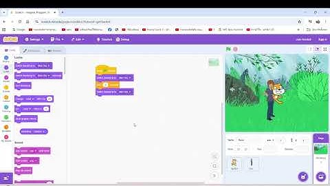 หัวข้อที่ 1 การเปลี่ยนฉากและเพิ่มตัวละครในSCARTCH