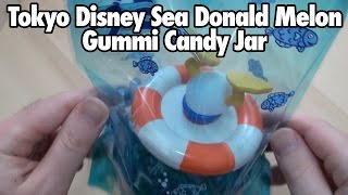 Tokyo Disney Sea Donald Melon Gummi Candy Jar 東京ディズニーシードナルドダックグミ