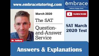 Get a Perfect Score on the March 2020 SAT - Math Section