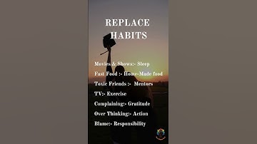 Replace Habits for Success