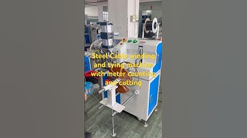 steel cable winding and tying mqcjine with meter counting and cutting (3-15KG loading)#cablewinding