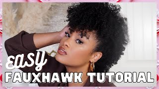 fauxhawk tutorial | the EASIEST holiday hairstyle for short natural hair