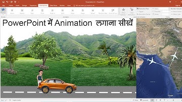 How to create animation video in Microsoft PowerPoint ? Plane animation in map, character animation.
