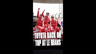 Toyota No. 7 is victorious at Le Mans after a relentlessly fast paced 24 hours. #racer