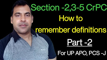 CrPC /Section 2 -Definitions /Chapter -1 /Section 2 of crpc /Section 1 to 5 of crpc /Part-2