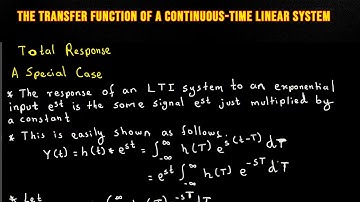 The Transfer Function of a Continuous-Time Linear System