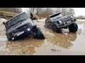 ГЕЛЕНДВАГЕН 6x6 против УНИМОГ 6х6 ... Сравнительный тест внедорожников. Traxxas vs Axial