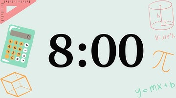 8 Minute Fun Math Timer (Soft Synth Tones at End)