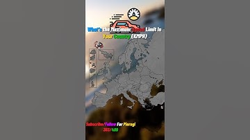 Maximum speed limit in European Countries #europe #geographythroughmaps #europeangeography #viral #