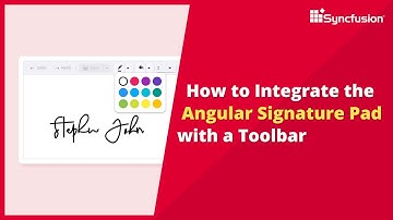 How to Integrate the Angular Signature Pad with a Toolbar