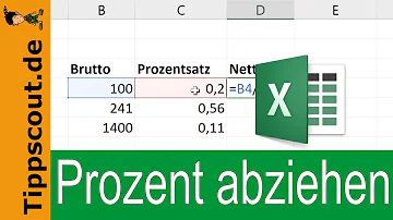Wie Subtrahiere ich Prozente in Excel?