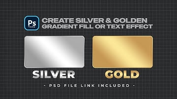 Create a Silver and Golden GRADIENT FILL in Photoshop