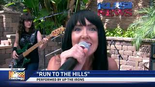Up the Irons plays Run to the Hills on KUSI in San Diego. August 2019