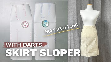 How to Draft a Skirt Sloper with Darts for Beginners | CHLOE SEWING