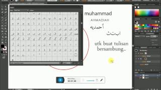 Cara buat tulisan jawi atau arab dengan illustrator