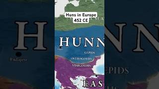 The Hunnic Empire in Europe at its greatest extent