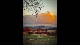 Sonnenuntergangsstimmung Beim Dorf Enste, Bei Meschede Sauerland.