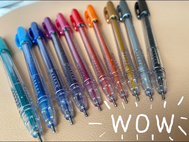 Swatching the 100 Set of Aen Art Glitter Gel Pens 