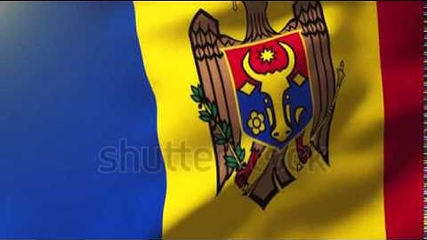 Moldova flag waving in the wind. Looping sun rises style. Animation loop Stock video by