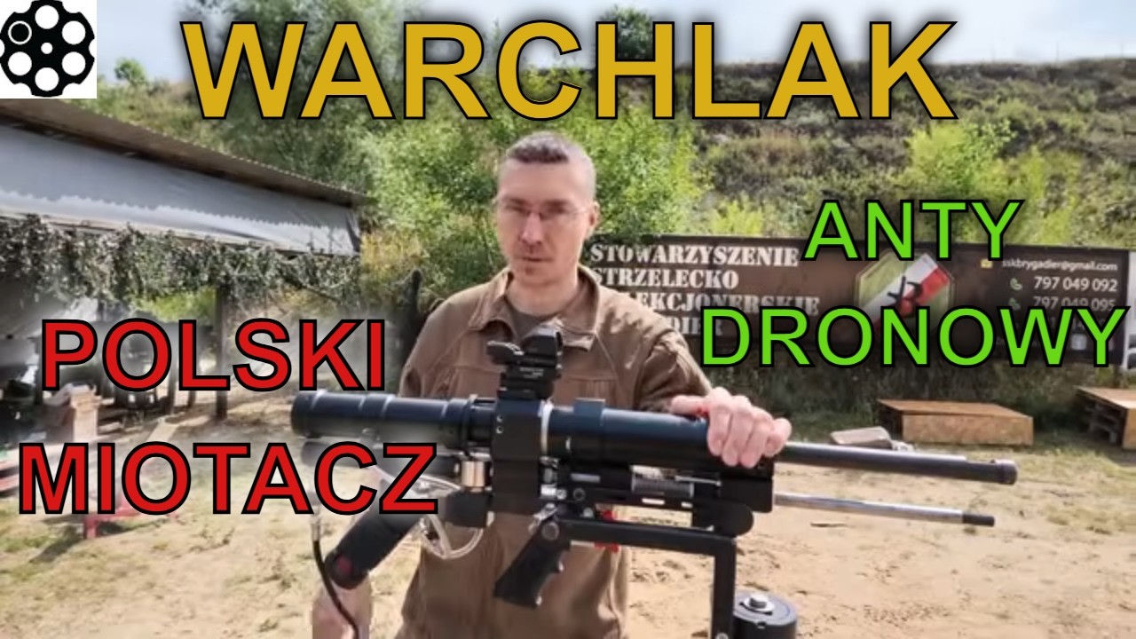 Omnis Arma video still showing the Warchlak pneumatic counter-drone system
