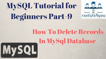 Mysql Tutorial For Beginners Part 9 How To Delete Records In Mysql Database Hindi english