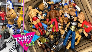 MASSIVE BOX OF WWE FIGURES! INSANE CUSTOMS + MORE!