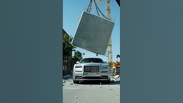 "💥 Giant Concrete Block CRUSHES Rolls-Royce?! | Unreal Car Crash Scene in 4K 🚘🔥"
