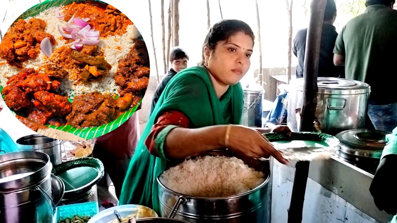 Roadside Famous #nonvegmeals in Hyderabad | Chicken Rice Boti Rice ...