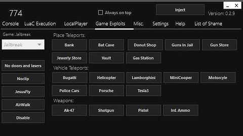 [Roblox Exploit]{774}(JAILBREAK)Lua C EXECUTION