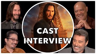 JOHN WICK: CHAPTER 4 Cast Interview | Keanu Reeves, Laurence Fishburne, Ian McShane, Hiroyuki Sanada