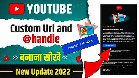 YouTube chanal handle kaise banaye |Youtube custom url | Youtube new update | Guide