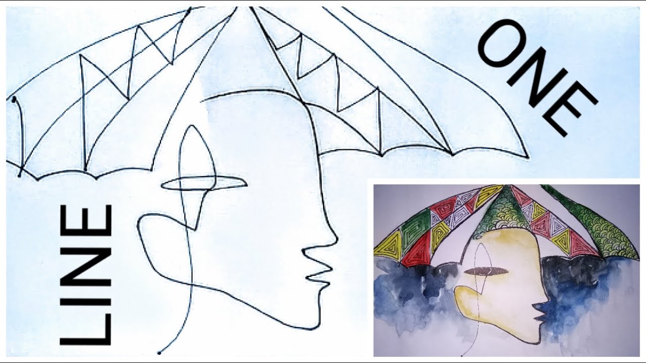 FUN One Line ABSTRACT Face Drawing | Easy Way Great Method - YouTube