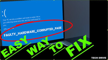 How To Fix "Faulty Hardware Corrupted Page Blue Screen Error" On Windows (Solved) -TECH DRIVE